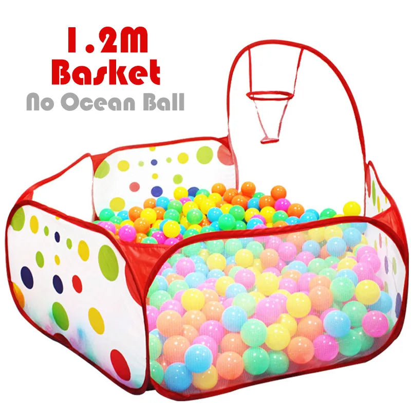 1.5M/1.2M/0.9M Playpen for Children Infant Baby Ball Pool with Basket Playground Tent Ocean Ball Pit Portable Indoor Toys Girls