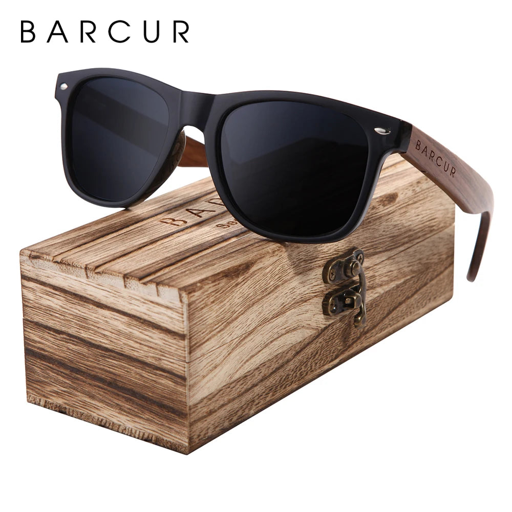 Black Walnut Sunglasses Wood Polarized Sunglasses Men Glasses Men UV400 Protection Eyewear Wooden Original Box