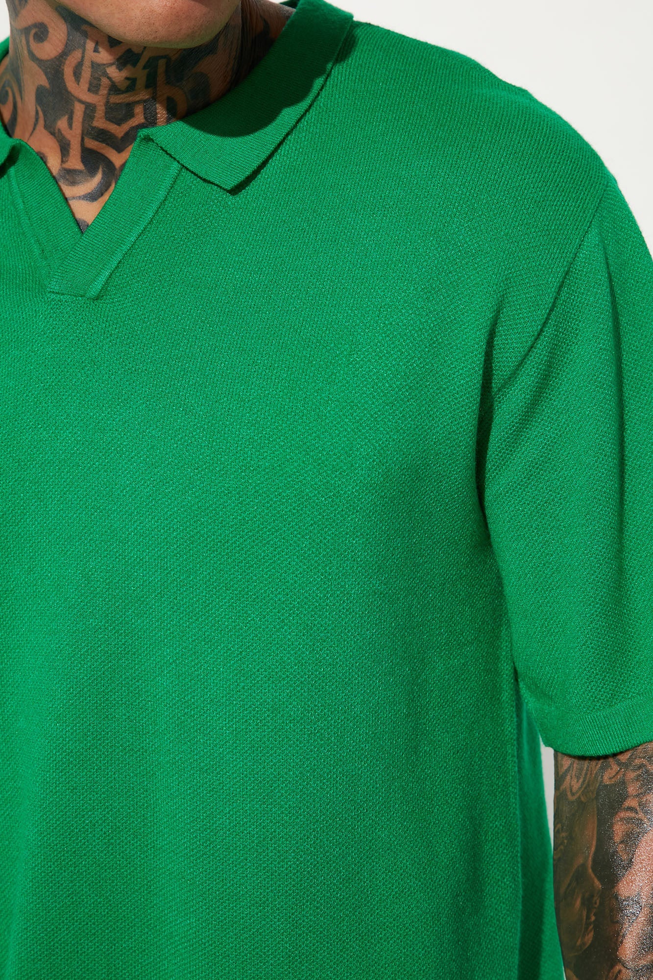 Stacks Knit Short Sleeve Shirt - Green