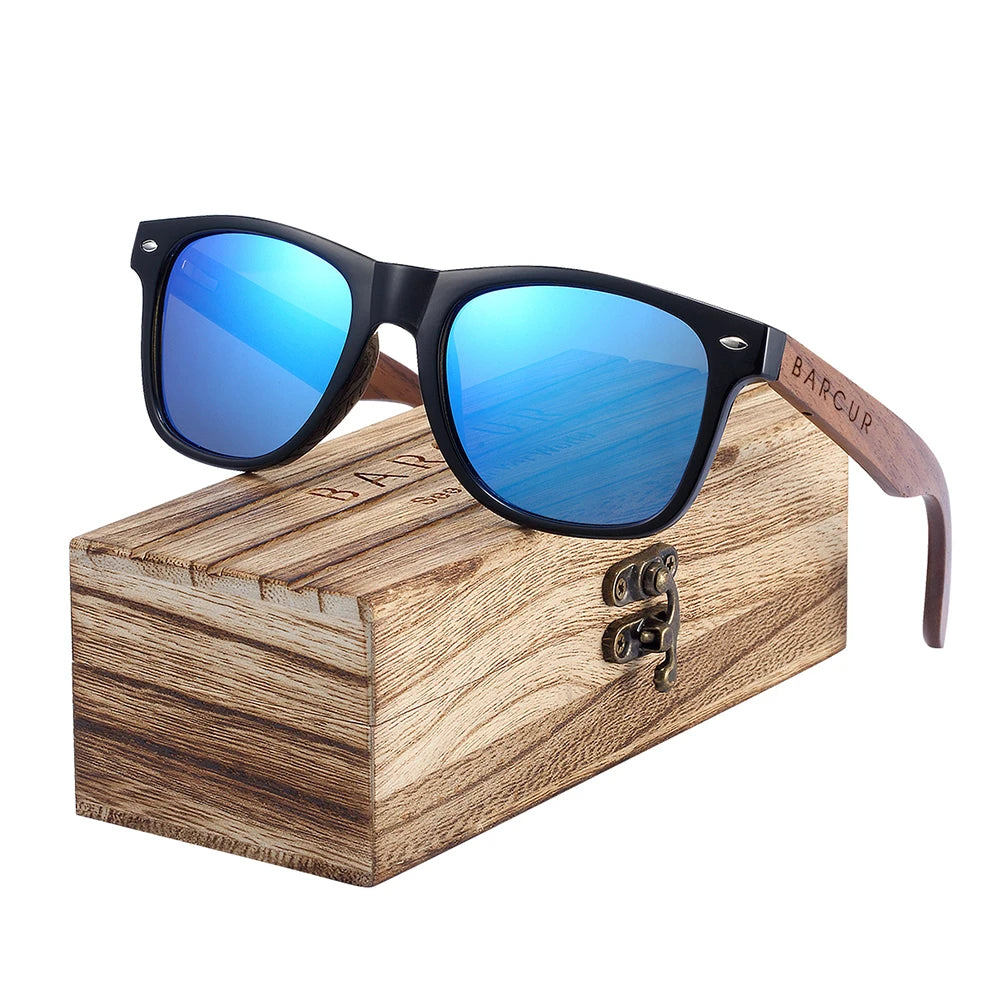 Black Walnut Sunglasses Wood Polarized Sunglasses Men Glasses Men UV400 Protection Eyewear Wooden Original Box