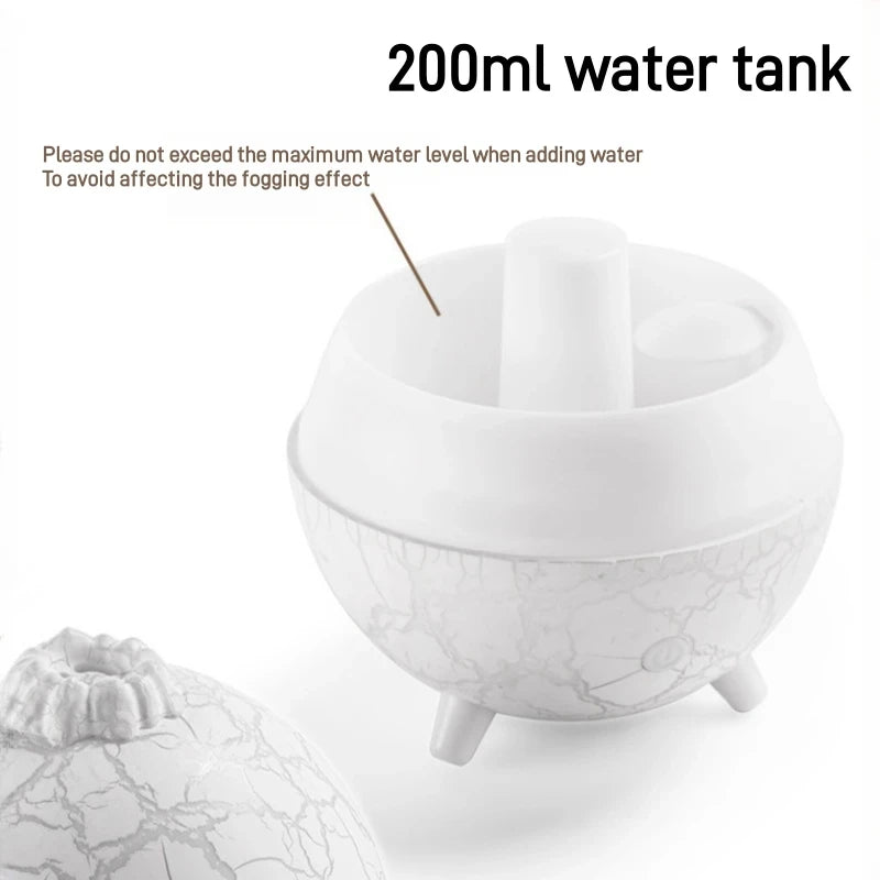 2024 New Planet Colorful Atmosphere Lamp USB Humidifier 200ML Water Tank Can Add Essential Oil Household Mini Aroma Diffuser