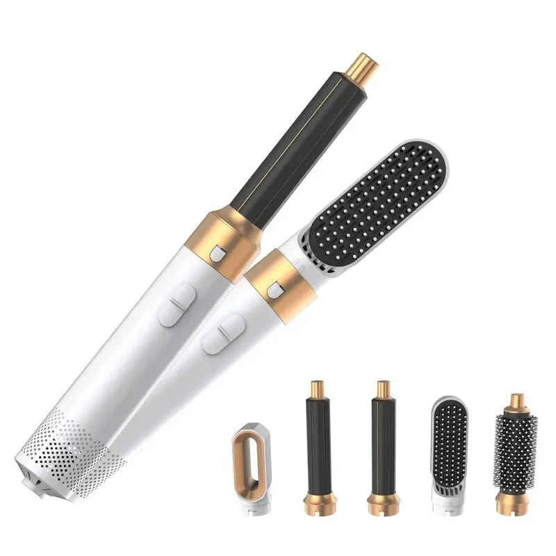 New Hair Dryer Multi Hair Styler 5 In1 Curling Iron Hair Straightener with Hair Brush Hairdryer for Hair Dryer Hair Multi Styler