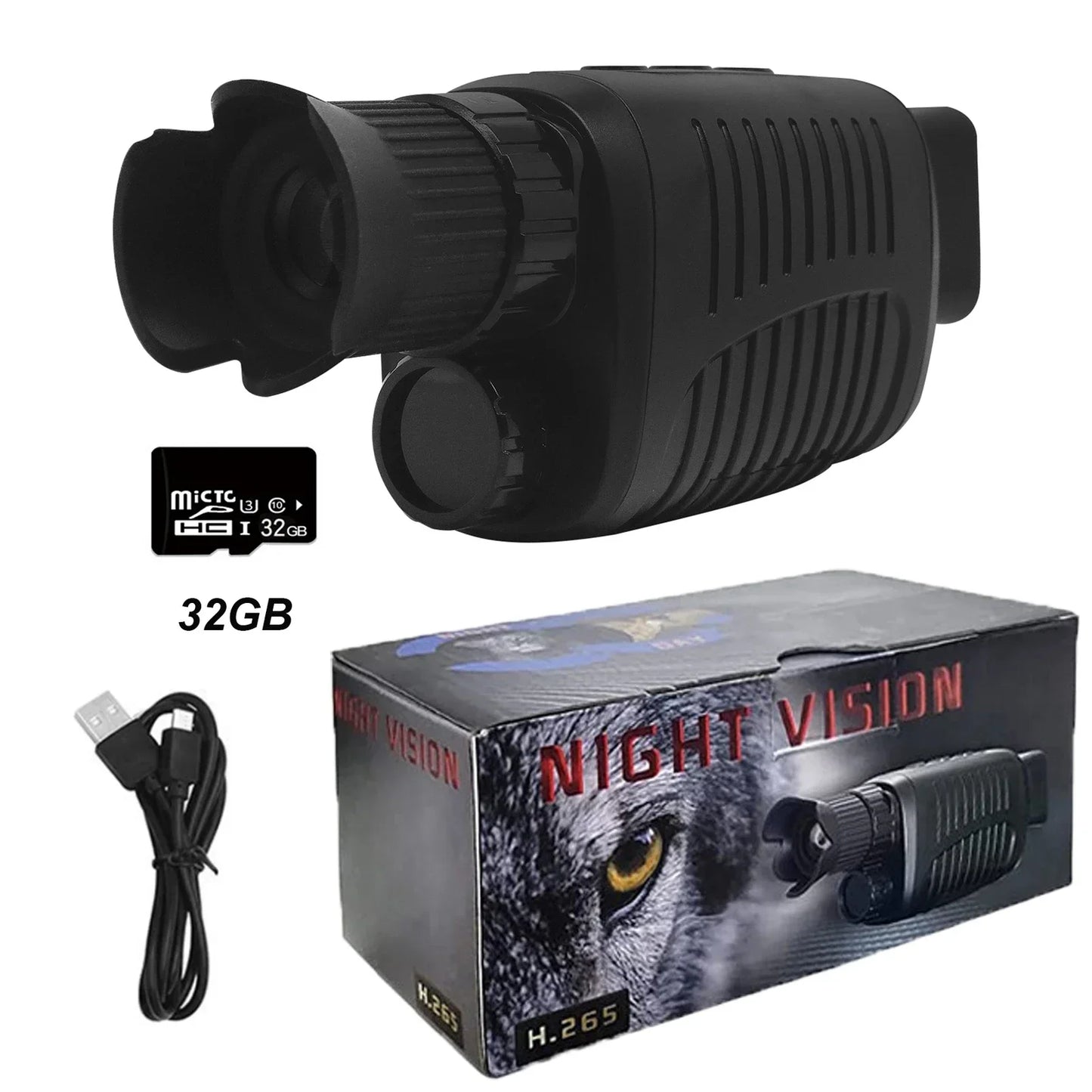 1080P Monoculars Hunting Telescope Camera 5X Digital Zoom Photo Video Playback Outdoor 300M Full Darkness Infrared Night Vision