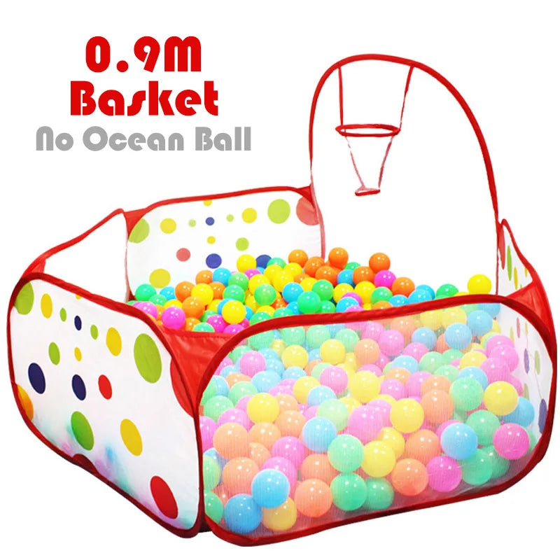 1.5M/1.2M/0.9M Playpen for Children Infant Baby Ball Pool with Basket Playground Tent Ocean Ball Pit Portable Indoor Toys Girls