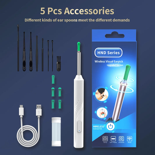 Earwax Remover Cleaning Tool Ear Endoscope with Mini Camera USB C Charging Earpick Health Care Set for Iphone Android Best Gift