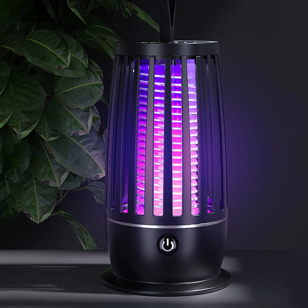 Bug Zapper Trap Lamp USB Rechargeable Insect Fly Trap Camping Lantern Indoor Electric Bug Zapper for Backyard Terrace Camping