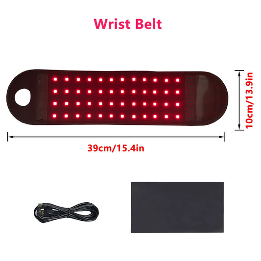 Red Light Therapy for Wristpain Relief Belt New Red Light Physiotherapy Wrist Strap Home Soothing 48 Two-Chip Led Wrist Guard