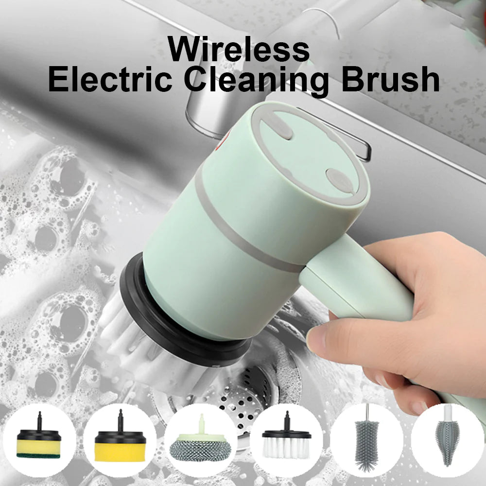 Electric Cleaning Brush Multifunctional Household Brush Wire Kitchen Toilet Bowl and Shoe Brushing Artifact Automatic Handheld Charging