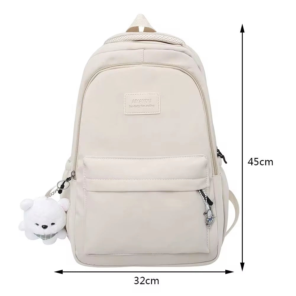 Women Backpack Casual Candy Color Student School Bag Large Capacity Fashion Backpack for Office Travel School Korean Backpack