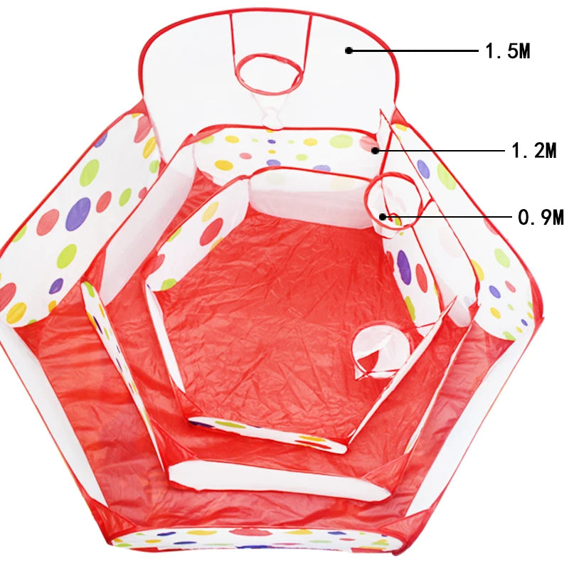 1.5M/1.2M/0.9M Playpen for Children Infant Baby Ball Pool with Basket Playground Tent Ocean Ball Pit Portable Indoor Toys Girls