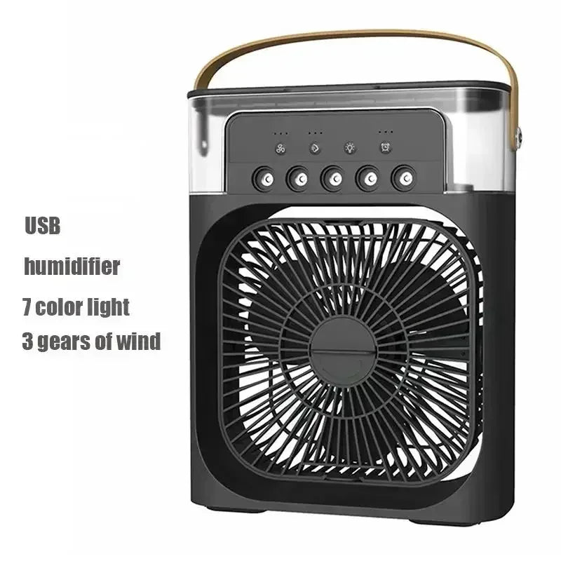 Portable Air Conditioner Fan Household Hydrocooling Water Mist Cooler Portable Air Adjustment for Office 3 Speed Fan