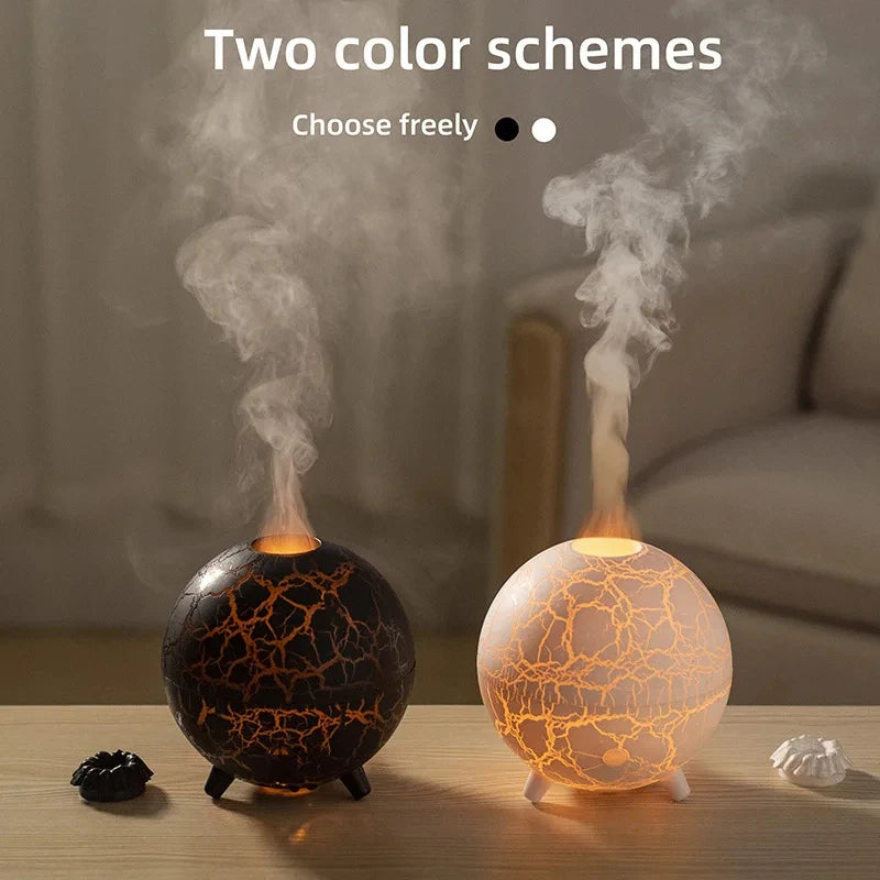 2024 New Planet Colorful Atmosphere Lamp USB Humidifier 200ML Water Tank Can Add Essential Oil Household Mini Aroma Diffuser