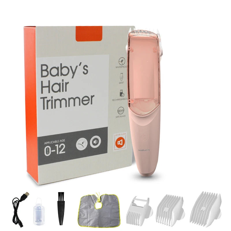 Baby Hair Trimmer USB Eletric Protable Low Noise Baby Care Children Shaver Kids Hair Clipper