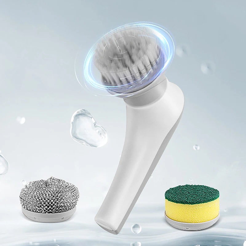 Small Rechargeable Spin Scrubber Kitchen Sink Dish 3 in 1 Multifunctional Handheld Electric Cleaning Brush