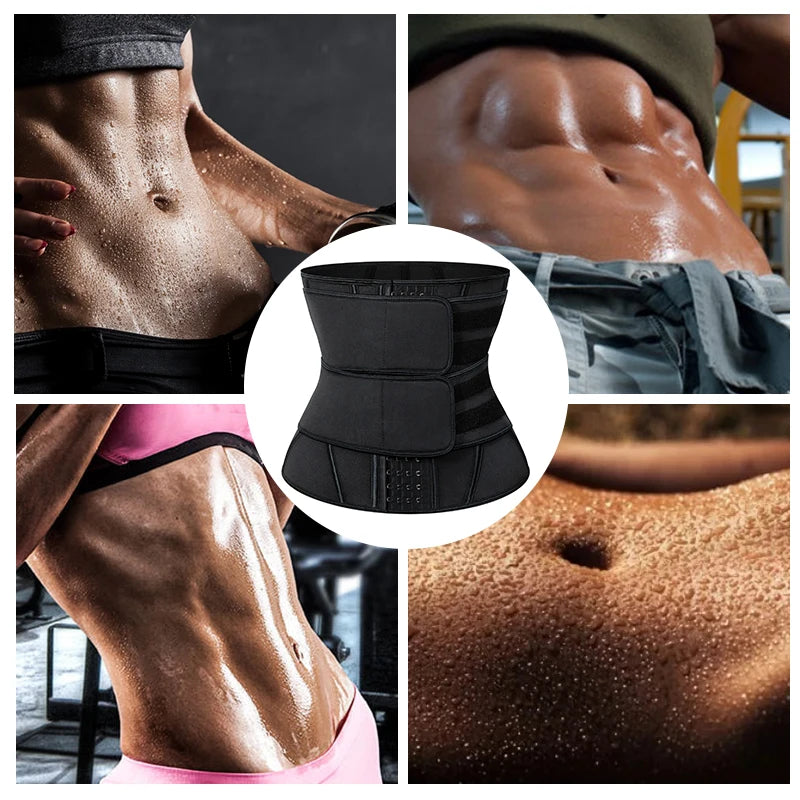 13 Steel Boned Waist Trainer Corset Cincher Sauna Sweat Faja Sport Girdle Slimming Shaper Abdominal Trimmer Belt Straps Modeling