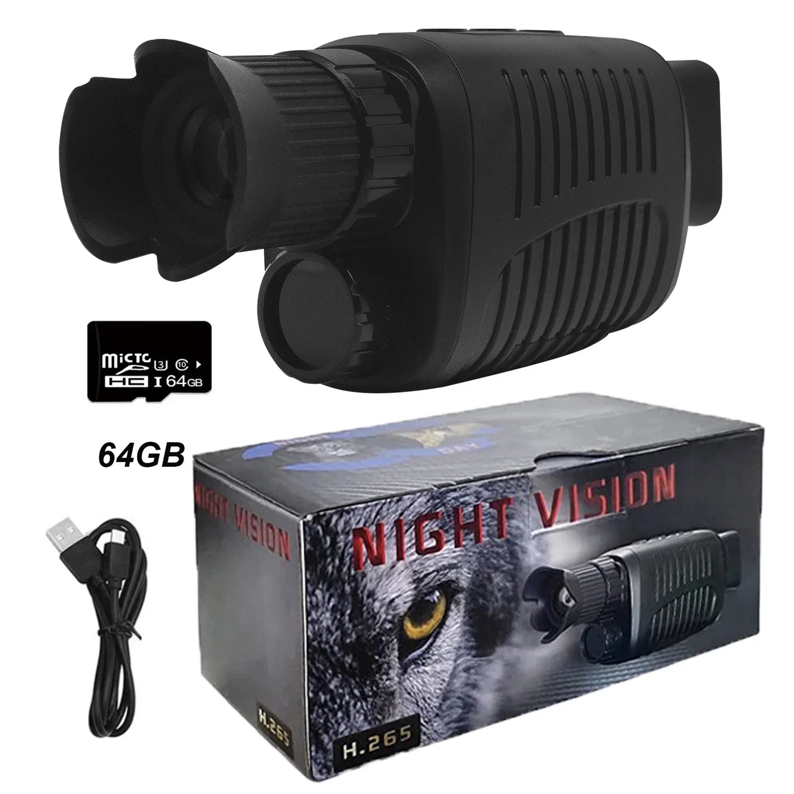 1080P Monoculars Hunting Telescope Camera 5X Digital Zoom Photo Video Playback Outdoor 300M Full Darkness Infrared Night Vision