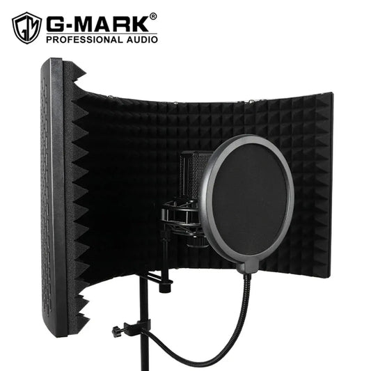 5 Panel Reflection Filters Professional Studio Recording Microphone Isolation Shield Suitable for Any Condenser Mic