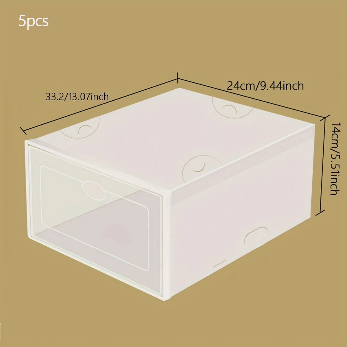 1Pc/3Pcs/5Pcs Thickened Transparent Shoe Box with Lid, Stackable Shoe Rack, Plastic Sports Shoe Container, Space Saving Storage