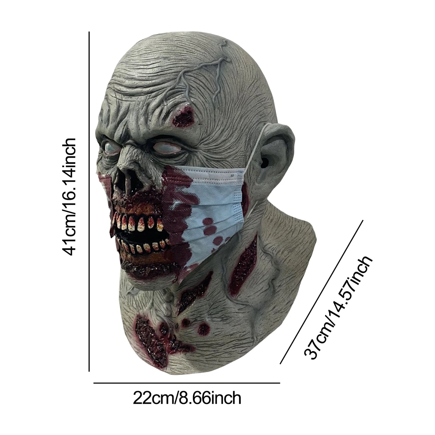 Halloween Zombie Headgear Halloween Horror Zombie Costume Accessories Cosplay Party Costume Accessories for Halloween Masquerade