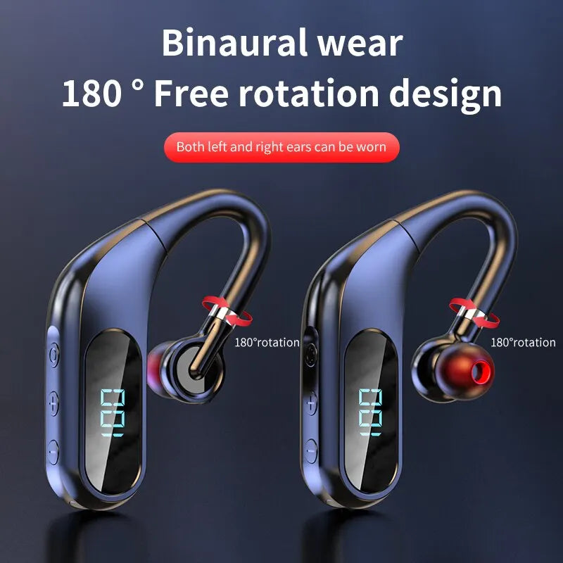 KJ10 Bluetooth Headphones with Real-Time Digital Display HD Sound Quality Durable Endurance with Painless Sports Headphones