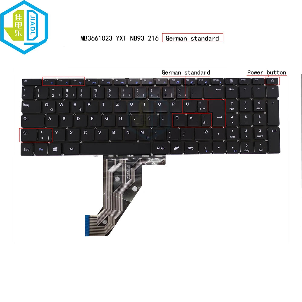 US RUS RU Russian Germany Computer Keyboard for Advance PS5076 ADV-PS5076 Replacement Keyboards MB3661023 YXT-NB93-216 MB3661027