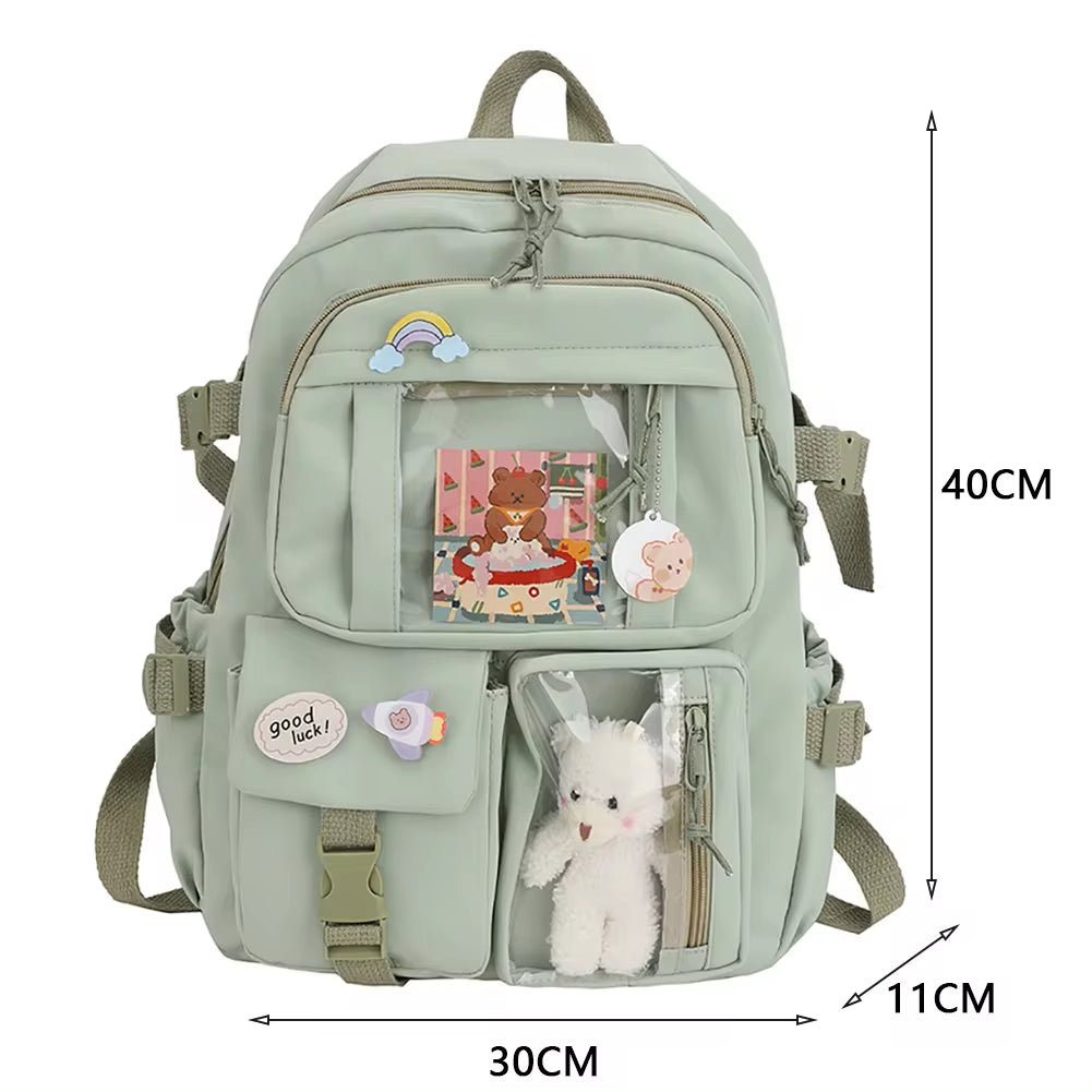 Women Backpack Casual Candy Color Student School Bag Large Capacity Fashion Backpack for Office Travel School Korean Backpack