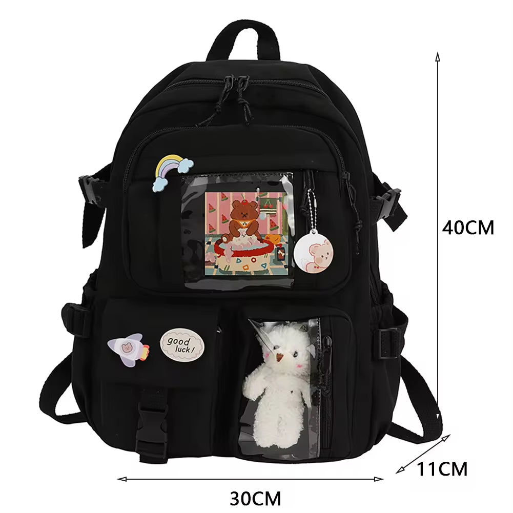 Women Backpack Casual Candy Color Student School Bag Large Capacity Fashion Backpack for Office Travel School Korean Backpack