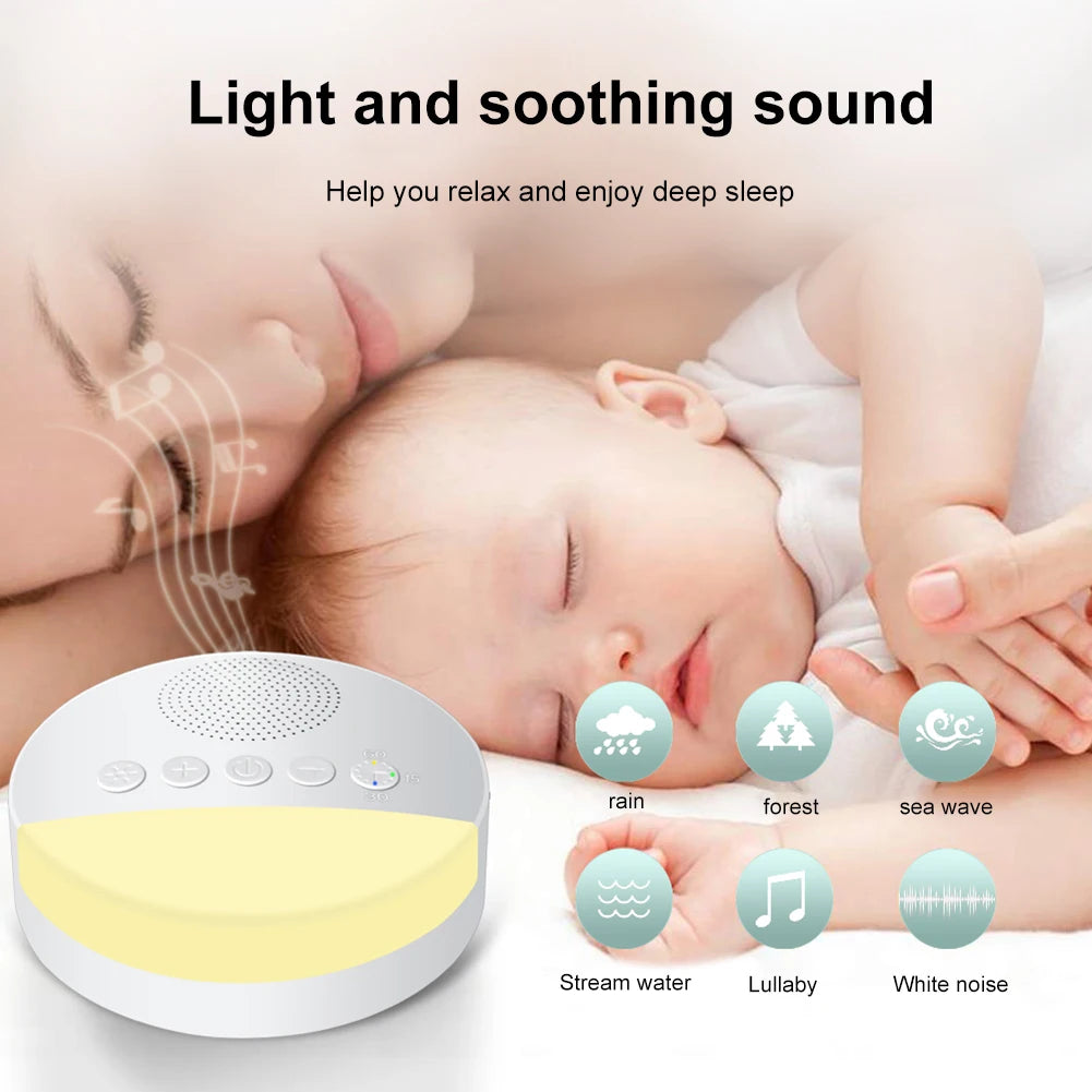 Baby Care Assisted Sleep save Energy White Noise Machine with Night Light Music