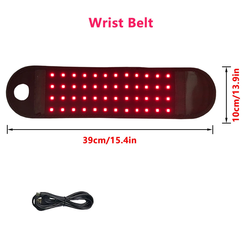 Red Light Therapy for Wristpain Relief Belt New Red Light Physiotherapy Wrist Strap Home Soothing 48 Two-Chip Led Wrist Guard