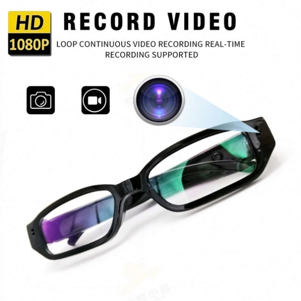 1080P HD Mini Camera Smart Glasses Driving Bike Portable VCR Camera Glasses Sports Camera Glasses Conference Process, Driving