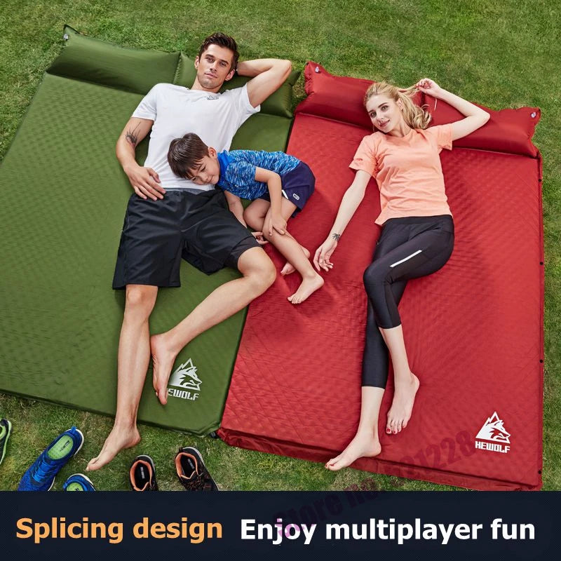 2 Person Automatic Inflatable Mattress Beach Cushion Picnic Pad Hking Cycling Car Back Sex Bed Picnic Travel Outdoor Camping Mat