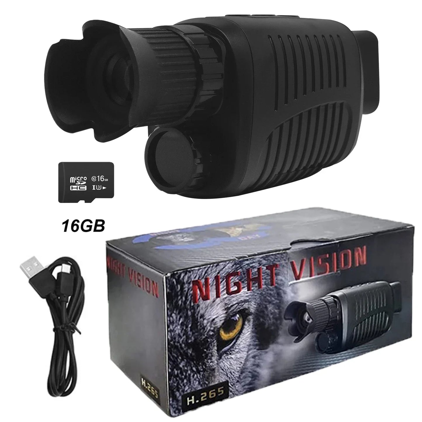 1080P Monoculars Hunting Telescope Camera 5X Digital Zoom Photo Video Playback Outdoor 300M Full Darkness Infrared Night Vision