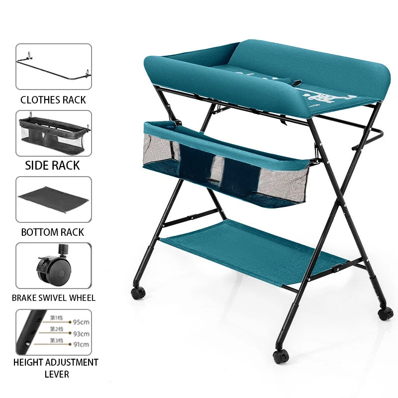 Newborn Baby Change Diaper Table Diaper Changing Table Baby Care Desk Massage Baby Care Table Foldable Changing Case