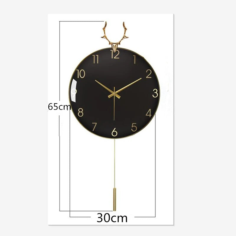 Nordic Luxury Wall Clock for Home, Swing Clock, Minimalist Modern Circular Watch, Art Quartz Hanging Home Watch