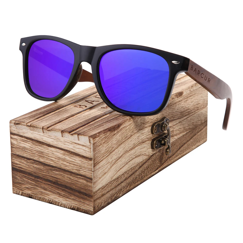 Black Walnut Sunglasses Wood Polarized Sunglasses Men Glasses Men UV400 Protection Eyewear Wooden Original Box