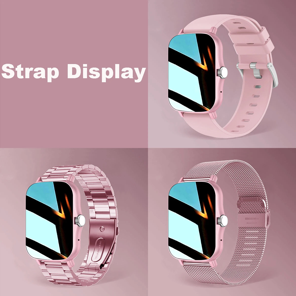 Square Smart Watch Women Men Smartwatch Touch Dial Call Music Smartclock for Android IOS Fitness Tracker Sport Smart-Watch