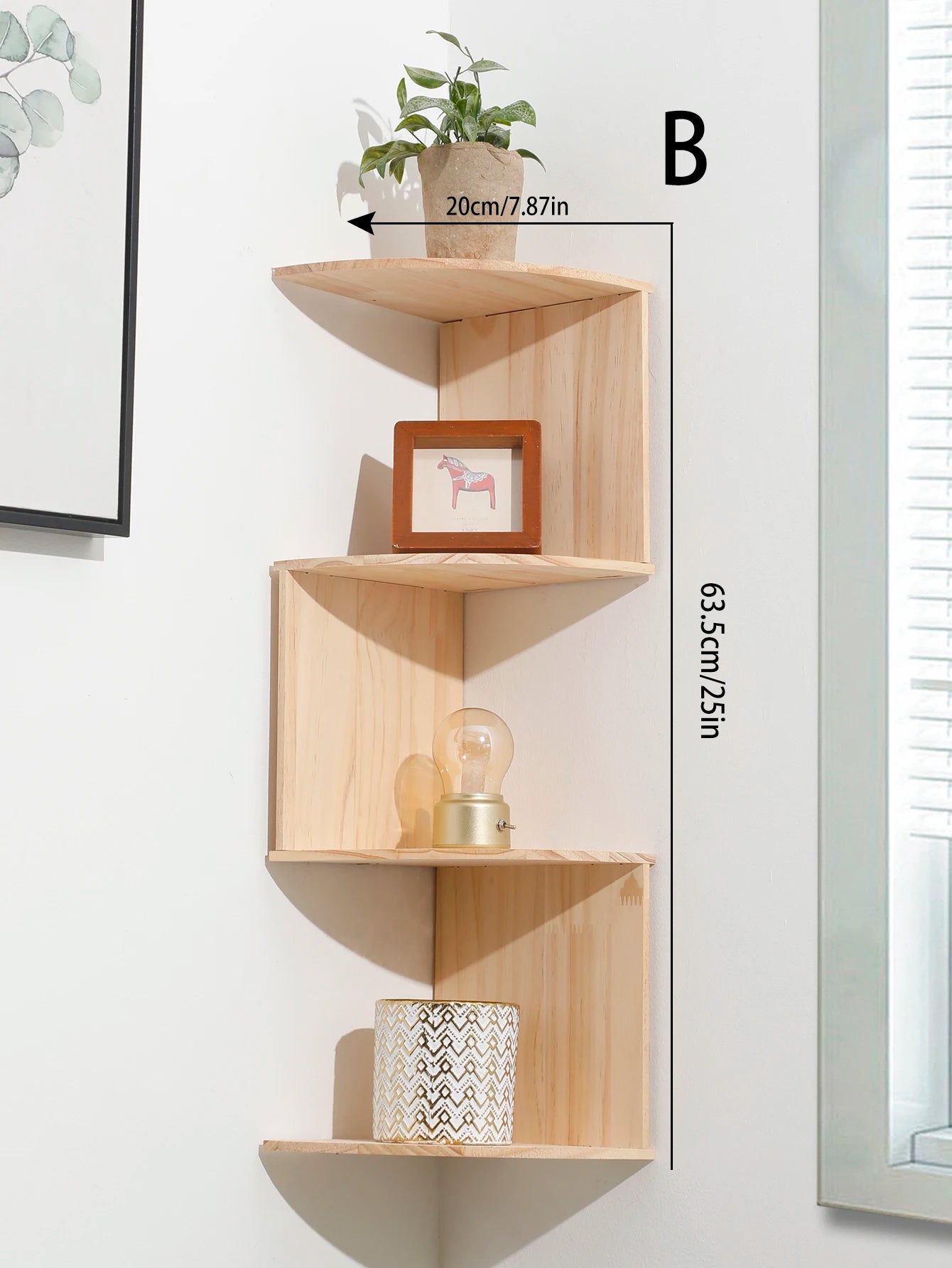 2/4/5-Layers Shelf Corner Floating Shelves Wall Shelf Corner Bookshelf Home Kitchen Organizers Storage Living Room Decorations