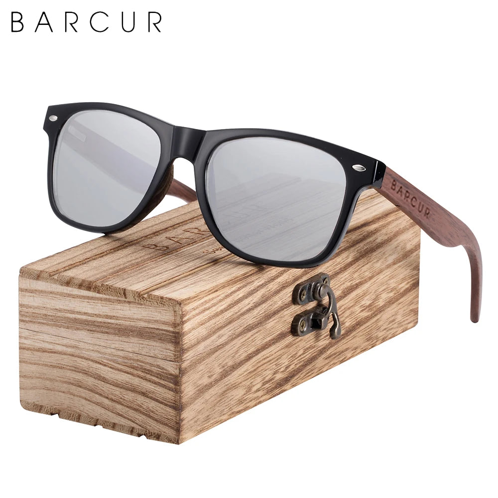 Black Walnut Sunglasses Wood Polarized Sunglasses Men Glasses Men UV400 Protection Eyewear Wooden Original Box