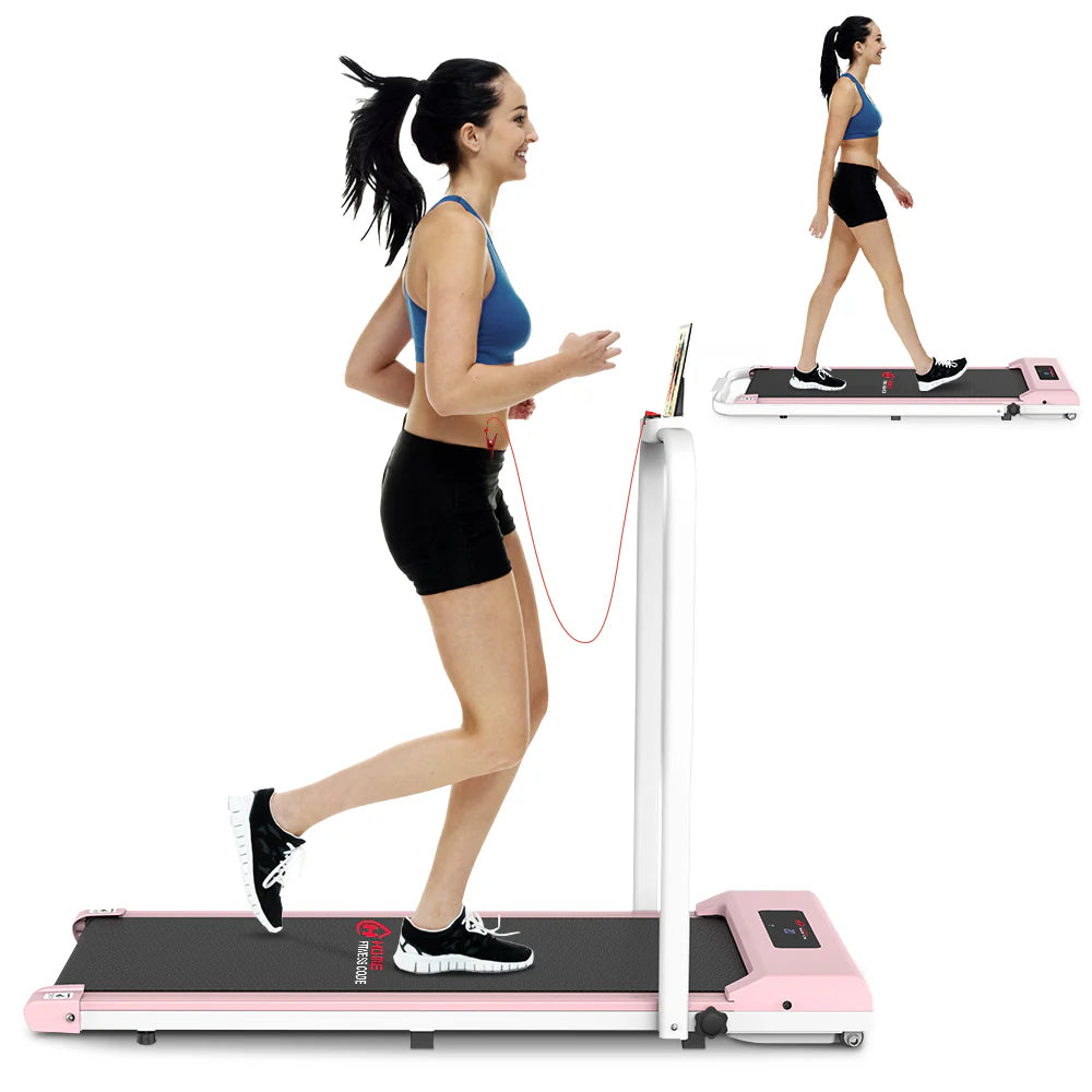 Space Saving Motorised Treadmill Walking Machine with LCD Display