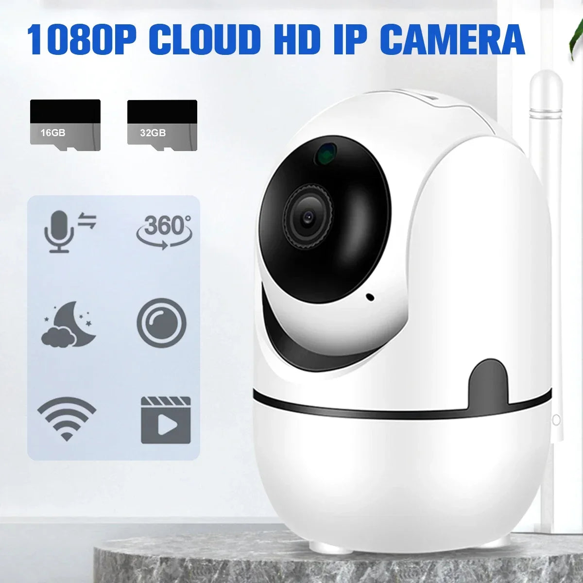 Wifi Surveillance Camera Baby Monitor 1080P CCTV HD Smart IP Security Camera Two Way Talk Night Vision Intelligent Tracking