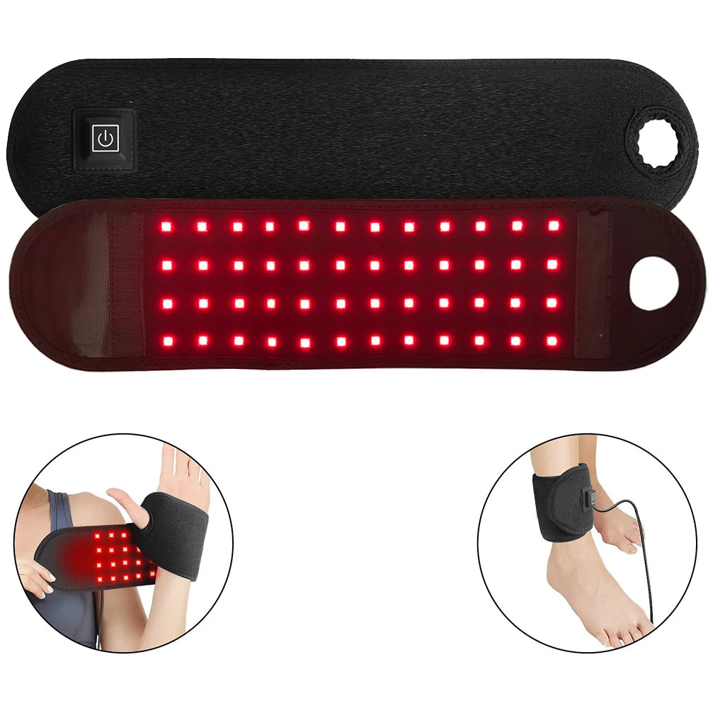 Red Light Therapy for Wristpain Relief Belt New Red Light Physiotherapy Wrist Strap Home Soothing 48 Two-Chip Led Wrist Guard