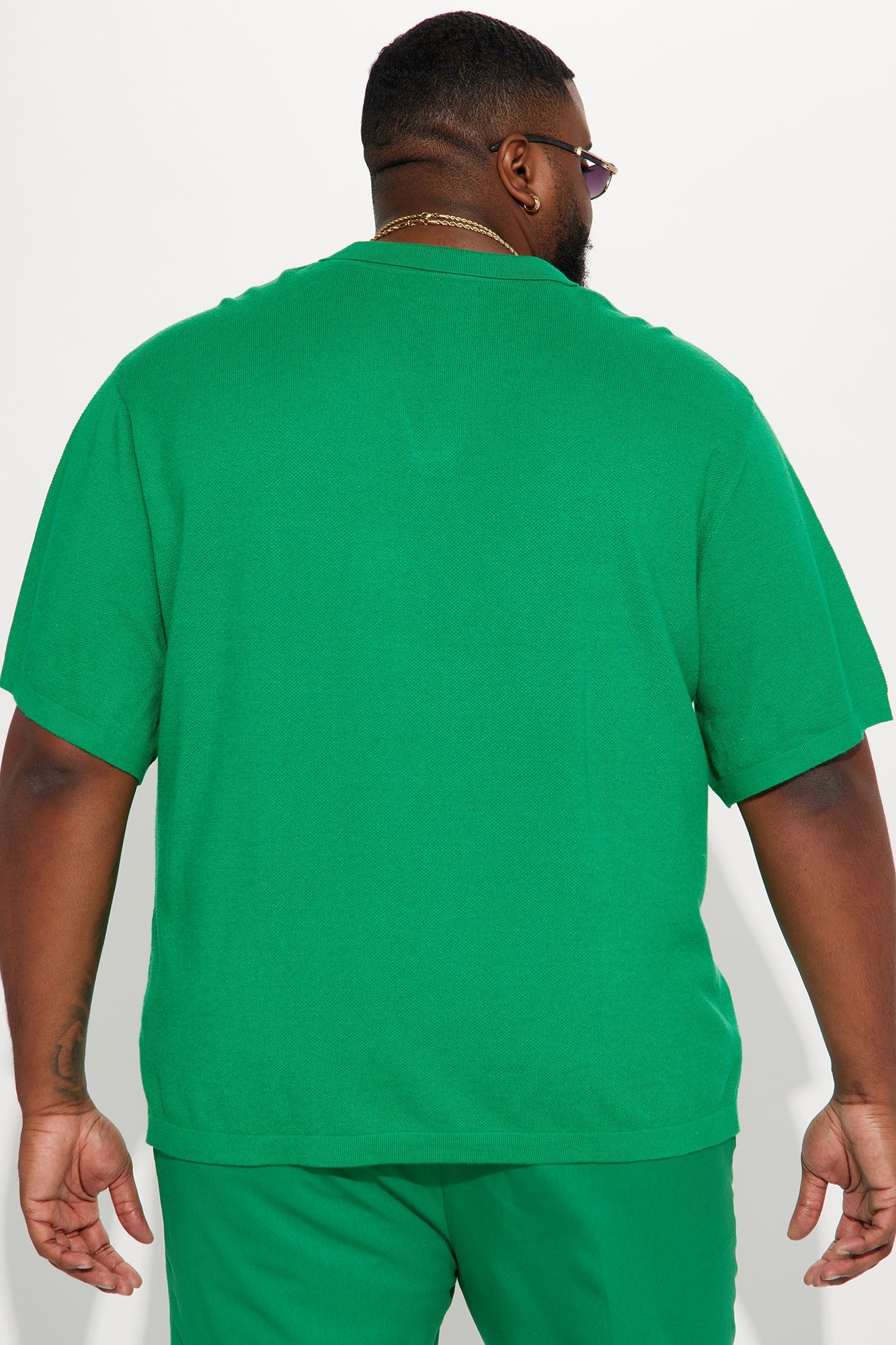 Stacks Knit Short Sleeve Shirt - Green